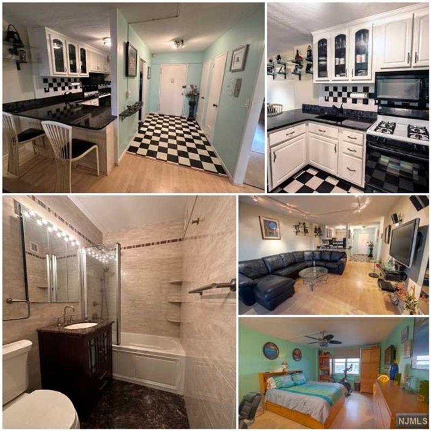 NEW TO THE MARKET! Great opportunity to live in a doorman building near the heart of Fort Lee without the downtown congestion and traffic! Conveniently located just north of the GWB, close to NYC transportation, shopping and NEAR A PARK, you won't believe your good fortune. 'Northbridge Park, Fort Lee's best kept secret' NO MORE!!! This Building is HOT! Bright with modern kitchen and breakfast bar, efficient work triangle, large bedroom, closets and a renovated full bath. ALL utilities including Basic Cable, HBO, SHO and Internet Access! Enjoy balcony sunset views Amenities galore: doorman, dry cleaner, pool, tennis courts, half-basketball court, playroom, and Fitness Center ($155/year/person extra). Parking $65 - $85/car! All offers must have POF/Pre-Approval, Full Credit Report w/score, Top 2 Pages last 3 yrs Tax Returns, POF. No exceptions. Please qualify your buyers! All cash purchase require $48,720 income. Sale contingent upon seller finding new residence; actively looking.