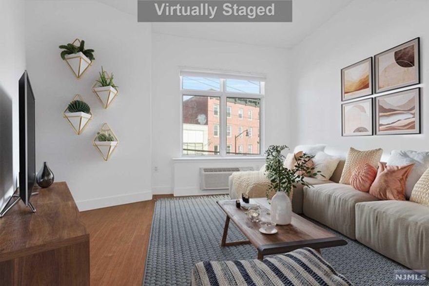 Contemporary 2 bed/2 bath condo available at the Saffron in Downtown Jersey city! Nestled in the heart of Grove St, this spacious condo has an open kitchen, dining and living room area. Details include 10ft ceilings, bamboo floors, modern stainless appliances, white cabinetry, and Bosch washer/dryer. Two large bedrooms have ample closet space. Each bathroom is very spacious. Building amenities include: exercise room, shared courtyard, indoor roof top lounge, and outdoor rooftop patio with views of the surrounding area and NYC. Grove St Path, shopping, restaurants and a Citibike station are nearby. Parking is $250/month.