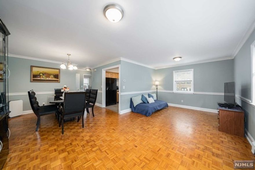 Welcome to Highview Manor! Situated in the heart of Passaic, this two-bed, one-bath unit is ready to be called home! Never have the hassle of looking for street parking again and enjoy your own assigned parking space. The open-concept living/dining room boasts ample space for entertaining guests or relaxing after a long day. The well-maintained kitchen features abundant cabinet space, sleek black appliances, and a two-seater breakfast bar. Both bedrooms offer good closet space and tons of natural light. The building features on-site laundry (just outside your door) and additional gated storage in the basement for your convenience. Commuters, look no further as this unit is a few short blocks away from the train to Hoboken for a seamless transfer to the NYC PATH. Don't miss out on this opportunity, book your showing today!