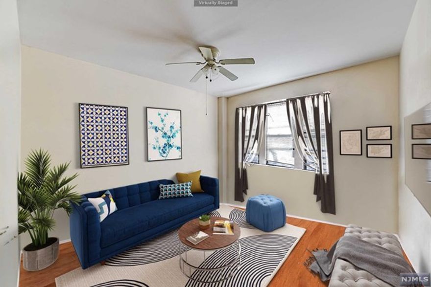 Great Opportunity live here or set it up as an investment property. Bright 1 bed 1 bath condo in the heart of Bayonne. This home has an east-facing living room with hardwood floors. A chef's kitchen with stainless steel appliances and plenty of cabinets for any cook. Updated bath with tub. Spacious and quiet bedroom with ample closet space. Convenient on-site laundry facilities. The building has old-world charm with a luxurious marble lobby. This prime location- near parks, restaurants, schools, shopping & easy NYC transportation. Reasonable HOA and low taxes make this a smart investment.