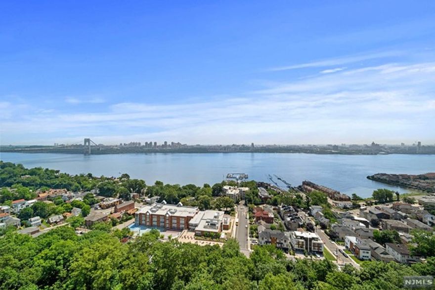 HORIZON HOUSE- Building 3, Residence 1422. This bright and spacious, east facing (up-split) 2 bedroom 2 bath co-op offers spectacular direct NYC & Hudson River views, sliding glass door leading to a large terrace, hardwood floors, plenty of closets and storage, updated bathrooms, and well thought out updates throughout. Full service luxury amenities include a 24-hr doorman, community room, gym, laundry, outdoor swimming pool, tennis courts, and public transportation just steps from the complex. Maintenance TOTAL including Garage Parking ($108), Cable ($48.90), Assessment ($256.67), and Base ($2020.85) is $2434.42. Maintenance includes property taxes and all utilities! Pool/Gym/Tennis are additional fees. An all cash purchase requires a minimum income of $117,000/year. Subject to board approval: Min 25% down, 4-to-1 Income-to-Debt Ratio. Contact FATIMA BULUR at 973-476-4655 or Fatima@ChenAgency.com