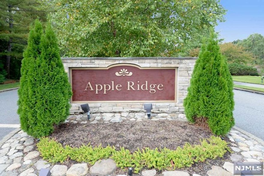 PRIME LOCATION in sought-after Apple Ridge, a premier gated community with nearly 100 park-like acres! Enjoy peaceful wooded views from this 2-story 2688 SQ FT townhome featuring a FIRST-FLOOR PRIMARY SUITE, large deck, and generous 2-car garage! This lovely home offers a versatile layout with spacious sunlit rooms. Enter through your courtyard into a bright, open living area with stunning views of your private backyard! The living room with a cozy gas fireplace flows into the dining area, eat-in kitchen, family room, powder room, laundry area, and FIRST-FLOOR PRIMARY SUITE. Rear deck spans the back, perfect for barbecues and enjoying nature! Second floor includes 3 well-appointed bedrooms and a full bath. The lower level offers great possibilities, with a large, unfinished walk-out basement! Enjoy everything Apple Ridge offers: a swimming pool, tennis courts, exercise room, playground, gazebo, and clubhouse. Close to shopping and NYC transportation. Your dream home awaits you!