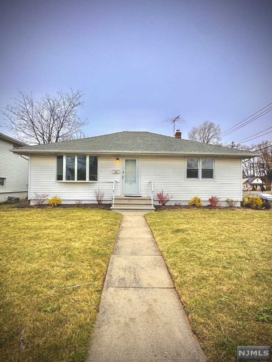 Discover the epitome of easy living in this pristine 3-bedroom ranch nestled on the Clifton/Nutley border,offering a seamless 15-minute NYC commute w/ a direct bus stop just steps away. Immaculate & flooded w/ natural light, the residence boasts a generously sized Eat-In-Kitchen w/ granite countertops, updated features & beautiful hardwood floors throughout.The partially finished basement, w/ a convenient half bath & ample storage, provides additional space.Enjoy the luxury of an oversized 2-car garage, an enclosed porch,thermal windows,vinyl siding,& central air throughout. With an updated bathroom & a landscaped corner lot on a quiet dead-end street, this meticulously cared-for home radiates pride of ownership.Move right into the beautifully renovated interior w/ a bright living room, a spacious granite eat-in kitchen w/ self-closing doors, a 3-season room, & three bedrooms featuring generous closets. A commuter's paradise pluse close proximity to shopping & much more!