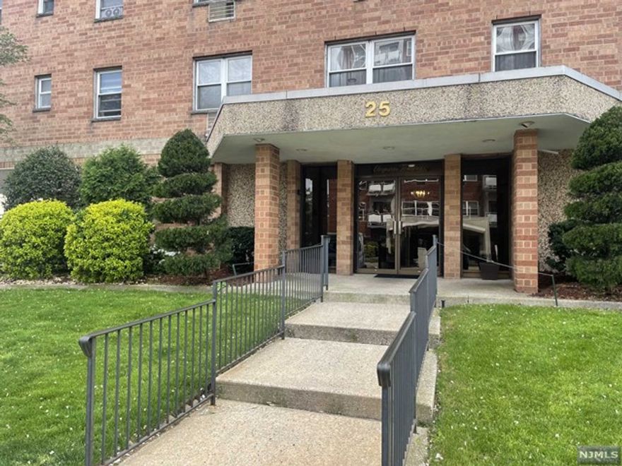 Beautiful move-in ready 1 bedroom condo at Aegean Towers is the place to call home! 5th floor unit can be accessed by elevator. Updated apartment is spacious with lots of closet space, and natural light. Condo offers lots of closet space, a spacious bedroom, living room, dining room, kitchen with a dishwasher, and tiled bathroom. Heat and water included! Tenant pays electric. On-site laundry near the lobby. One off-street parking space #7 is also included. Close to Route 4, and NYC transportation. Super convenient to shopping malls, restaurants, parks. Strict NO PET policy.