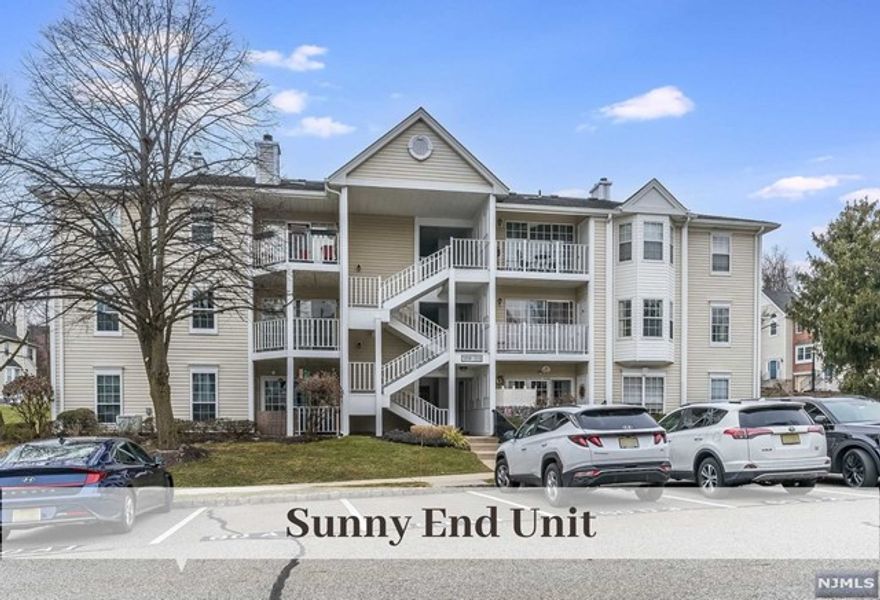 Sunny End Unit in Darlington Ridge complex offers inviting and convenient lifestyle with numerous amenities such as Heated Pool, Playground, Tennis Courts and wonderful Clubhouse available for your gatherings. Fresh new carpet and neutral paint. Living Rm has Sliding Doors to Balcony w Storage Closet. Generous Primary Bedroom w Ensuite Bath and lrg Walk-In Closet. Second Bedroom with 2 Double Closets & Bay Window has nearby Full Hall Bath. In unit Laundry & storage Deeded assigned parking [60D2]. Plenty of Guest Parking. Nearby Ramapo Reservation, Campgaw Ski, Darlington Golf, Schools, Shopping, major highways and NYC Transport. Low Taxes.Rear parking lot for ground level drop off.