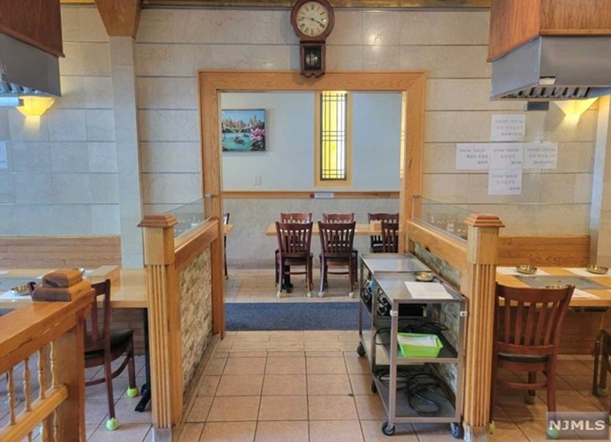 Well established and thriving food business in a prime location of Leonia. This Korean restaurant business has been an ongoing operation for many years and is essentially an iconic food spot in the town. Already branded throughout Google Reviews and Yelp with nothing but positive ratings even after all these years is a true testament to the business that has been built up through the years. Bring on Broad Ave provides immense daily exposure to vehicles and daily commuters. Current rent and remaining nine years on the lease is also a huge plus. Street parking is always ample on Broad Ave with no other charge which is perfect for all customers. Currently BYOB. Please contact for more in-depth details.