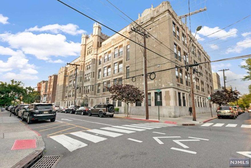 Hoboken Gem with sunlight galore and move in ready! Unique loft-like Apt in the heart of Hoboken. One of a few like this! 1 bed/1 bath unit with many charming and modern amenities, including 12ft ceilings! Entering the home, you're mesmerized by the overszd LR windows drenching the space with light all day long. The two windowed alcove areas, one in the living room and the other in the bedroom are rare feats that bring extra space & lots of charm. Enjoy multiple spaces for entertaining, living, dining and working.The kitchen boasts espresso cabinets, granite counters and stainless appliances, tons of storage, including a coffee station/bar. The bathroom, redone with marble, has a hotel/spa like feel. Bldg feats incld well-equipped gym, gorgeous courtyard & laundry room. Unit feats incld 2 ovrszd double door closets, hardwd flrs & built-in wall AC units. Highly desired Adams Square, bldg was previously an 1800's school. Bldg located near all - Dining, Shopping & Trans! Call today!