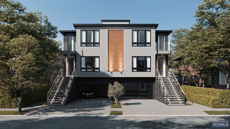 EAST OF PALISADE AVE. NEW CONSTRUCTION DUPLEX (COMPLETION JANUARY 2023) 3700 SQ.FT. ETRA LARGE, CONTEMPORARY DESIGNED WITH EXTERIOR BRICK AND STUCCO FACADE. THIS MODERN DUPLEX OFFERS 3 BEDROOMS, 4 FULL BATHS,1 HALF BATH. FIRST LEVEL: REC ROOM, FULL BATH, 2 CAR GARAGE WITH GLASS DOORS. SECOND FLOOR: OPEN FLOOR PLAN, 9 FT CEILINGS. GOURMET KITCHEN: HIGH END ITALIAN MATERIALS, PROFESSIONAL GRADE APPLIANCES, 12 FT ISLAND WITH COUNTERTOP WATERFALL,HALF BATH, GLASS RAILINGS WITH STEPS LIGHTS. COVE LIGHTING, LINEAR GAS FIREPLACE WITH BUILT IN SHELVES, DECK, HARDWOOD FLOORS. THIRD FLOOR: MASTER SUITE WITH 2 CLOSETS, SPA LIKE BATHROOM, BALCONY. 2 MORE BRMS, FULL BATHS. WASHER AND DRYER,HARDWOOD FLOORS, MAGNIFICENT TOP FLOOR ENTERTAINMENT ROOM WITH WET BAR, ROOF DECK. SPRINKLERS, 4 ZONE AC & HT, HIGH EFFICIENCY BOILER & INSTANT HOT WATER HEATER, DVY PAVERS. PELLA WINDOWS AND PATIO DOORS. 1 & 2 STORY PATIOS, BACKYARD WITH 6' FENCE AROUND THE PROPERTY, SMART HOUSE TECHNOLOGY.