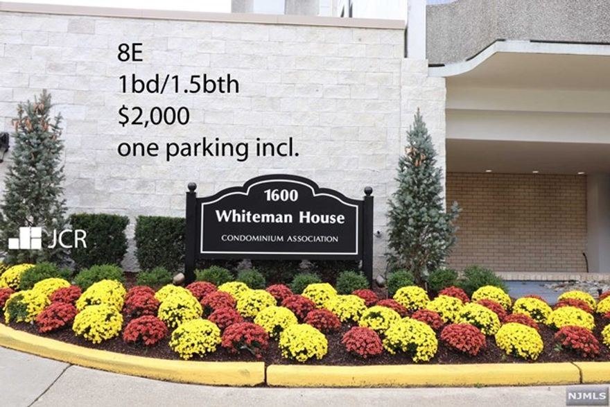 LOCATION! LOCATION! LOCATION! SPACIOUS AND CHARMING 1 BR 1.5 BATH CONDO. FACING SOUTH EAST CORNER UNIT OFFERS LOTS OF LIGHTS AND WARMNESS. HARDWOOD FLOOR THROUGHOUT. NEWLY PAINTED AND RENOVATED & WELL MAINTAINED. AMPLE CLOSET SPACES. 24 HOUR DOORMAN, IN HOUSE MANAGEMENT & HANDYMAN. NYC EXPRESS BUS IN FRONT OF BUILDING. ALL SCHOOLS ARE WITHIN A MILE (ES 0.2 MS 0.7 HS 0.9). WALK TO MAIN ST FOR SHOPPING, RESTAURANTS, LIBRARY, POST OFFICE. TENANT PAYS 1)ADMIN FEE $1000, 2)MOVE IN FEE $500, 3)BROKER FEE 1 MONTH RENT. TENANT MUST RUN NTN CREDIT & BACKGROUND REPORTS. ONE PARKING SPOT INCLUDED. A MUST SEE!