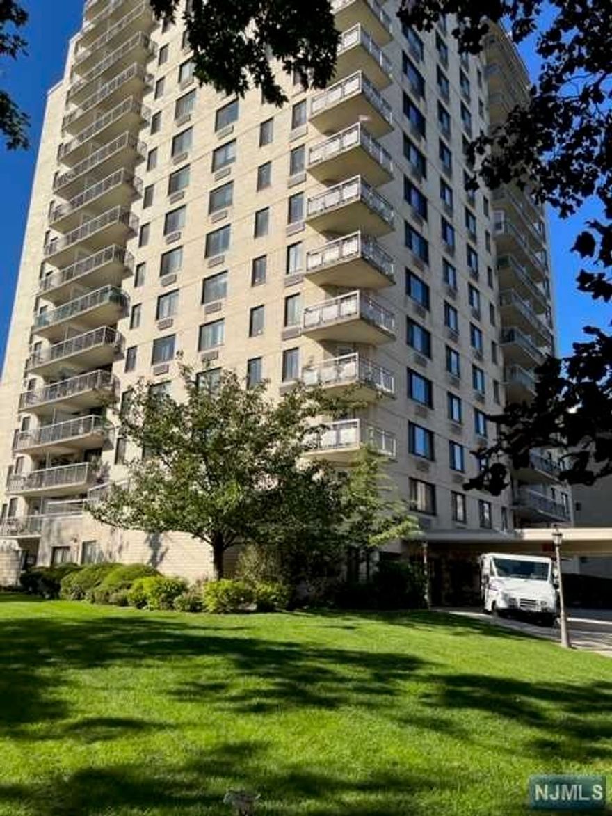 Wow! You can see forever from the terrace of this 17th floor condo! Gleaming wood flooring greets you in the large living room with double closet in the foyer. Terrace door leads to terrace for outdoor relaxing. Dining area is adjacent to the galley kitchen. Kitchen has white cabinets and newer dishwasher and refrigerator. Hall leading to bedroom and bath is lined with 3 closets. Tile bath with shower over tub Unit must be owner occupied for 2 years before rental is permitted. Amenities include garage parking for 1 car (G1-70), 24 hour door person, pool, gym, sauna, intercom, on-site super and community room/library. NYC bus half block away, nearby train to Hoboken and PATH. Come and enjoy all the Hackensack redevelopment has to offer: downtown with many restaurants and shops and HACPAC, a new entertainment venue.