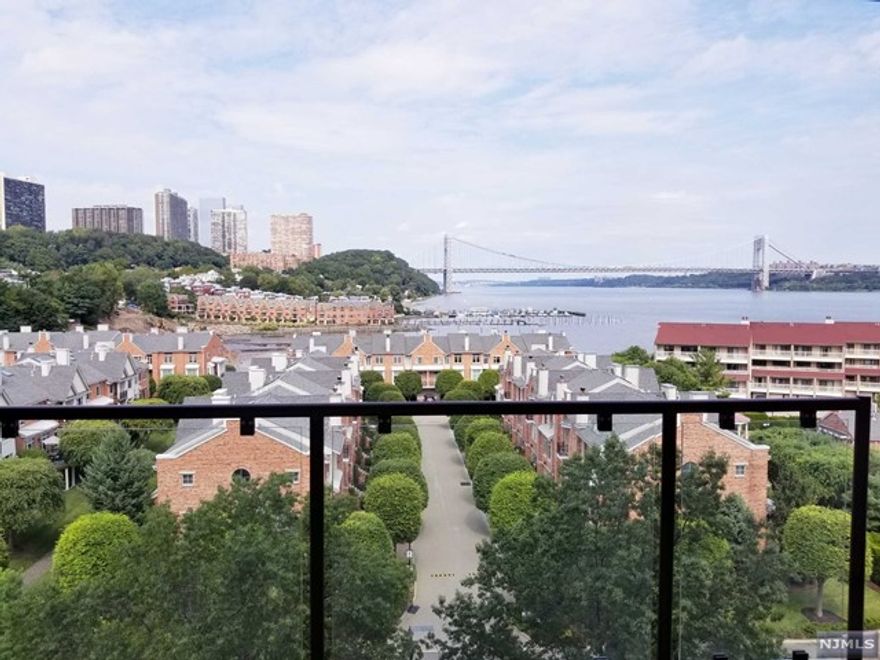 Proudly presenting this spacious 1 bedroom apartment home boasting amazing Hudson River, New York and GW Bridge views nestled in the heart of Edgewater, New Jersey in a 24hr doorman hi-rise condominium that is situated in a 24r gated complex. Features include an open floorplan with pass thru kitchen, inviting living room, huge bedroom, bonus room and private balcony. NYC Transit Bus at entrance to development and just minutes from the Edgewater Ferry, shopping centers, fine dining, hotels, Sojo Spa, Whole Foods, Trader Joes, Target, Starbucks and so much more. Building amenities include an outdoor pool, tennis court and play area, fitness room and lounge area. Monthly maintenance includes ALL utilities, cable package, building amenities, parking space, 24hr doorman and guard house. Pets are welcome.