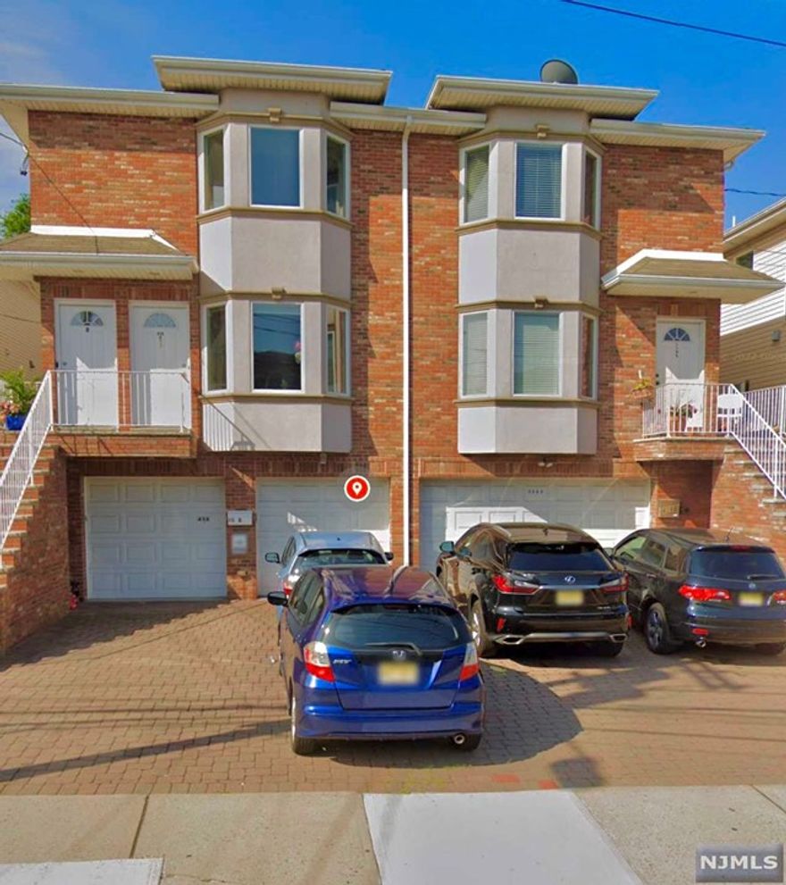 WELCOME TO THIS BEAUTIFUL 2-LEVEL CONDO HOME, BUILT IN 2008, OFFERS 2800 SQFT LIVING SPACE, ONE CAR ATTACHED GARAGE - ITS A COMMUTERS DREAM WITH 4 BUSES (166,165,154,128) SERVICE YOU TO PORT AUTHORITY IN MANHATTAN - ONLY 3 MIN WALK TO BUS STOP & 35-40 MIN TO PORT AUTHORITY -- 1ST FLOOR CONSISTS 1400 SQFT LIVING SPACE, BEAUTIFUL HARDWOOD FLOOR, MODERN KITCHEN, GRANITE, STAINLESS STEEL APPLIANCES, LARGE PANTRY, NEW CENTRAL A/C UNIT, HEAT IS GAS/HOT WATER, MASTER BEDROOM W/MBATH, BEAUTIFUL MODERN BATHROOMS, 1100 SQFT ENTERTAINMENT SPACE ON THE GROUND LEVEL WITH SLIDING DOORS TO A LARGE AND PRIVATE BACK YARD WITH PAVED PATIO, HOMEOWNERS INSURANCE ($866.40) A YEAR, CLOSE TO SHOPS AND RESTAURANTS - HOUSE IS IN GREAT MOVE IN CONDITION -------GROUND FLOOR + 1st FLOOR are TOGETHER ( Right side Door)