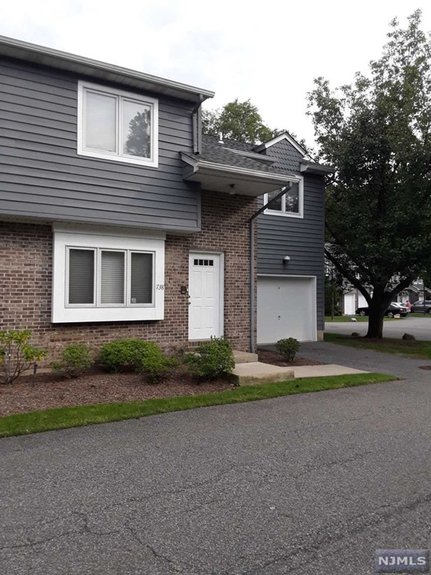 This is your opportunity! Willow Creek. Wonderful 2 Bedroom 2.5 Bath, End unit! Situated on a quiet, serene block. Spacious living room, updated lovely kitchen/stainless appliances, dining area. Sliding doors to a patio, great for entertaining. Laundry room and powder room complete the first level. Second level is primary bedroom/full bath/two large closets, additional bedroom, 2 closets and full bath complete second level. Central air/central vac and portable room a/c in primary bedroom as well. One car garage. Location, location, - transportation, major highways minutes away, shopping train station and Fair Lawn's top rated schools. Pet friendly comples too!