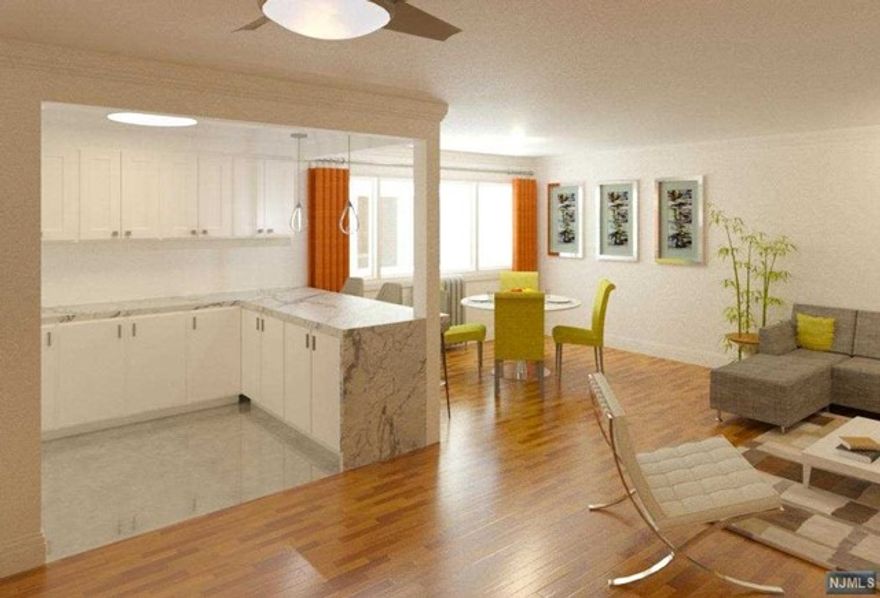 1ST FLOOR NEWER RENOVATION....NO STEPS..PARKING CLOSE!!!!OPEN FLOOR PLAN.. ! .....RARE FIND in Prestigious RIDGEWOOD "OAK MANOR" ! LARGE 1 BEDROOM APARTMENT .PRETTY VIEWS... Cheerfully Bright with Natural Sunlight......Granite Kitchen Counter, Eat In Spacious Kitchen with "Gas"Range- Includes Stainless Steel Appliances, Dishwasher, Refrigerator. Hardwood Floors, Large Closets. Included is Storage/Bicycle Rack Room ! Many Closets and Washer & Dryer In-Suite(Hard to find)! High Speed Internet, Cable Ready. Entertainment Deck and BBQ Area and New Fitness Center. Parking ON SITE... Garage ON SITE is optional. Close to Train, Bus and Village amenities. Excellent Schools! On-Site SUPER ! PETS CONDITIONAL --SHORT TERM OR Longer IS AVAILABLE! Call for details. Photos are similar. LIMITED TIME OFFER 2 FREE WEEKS OFF RENT