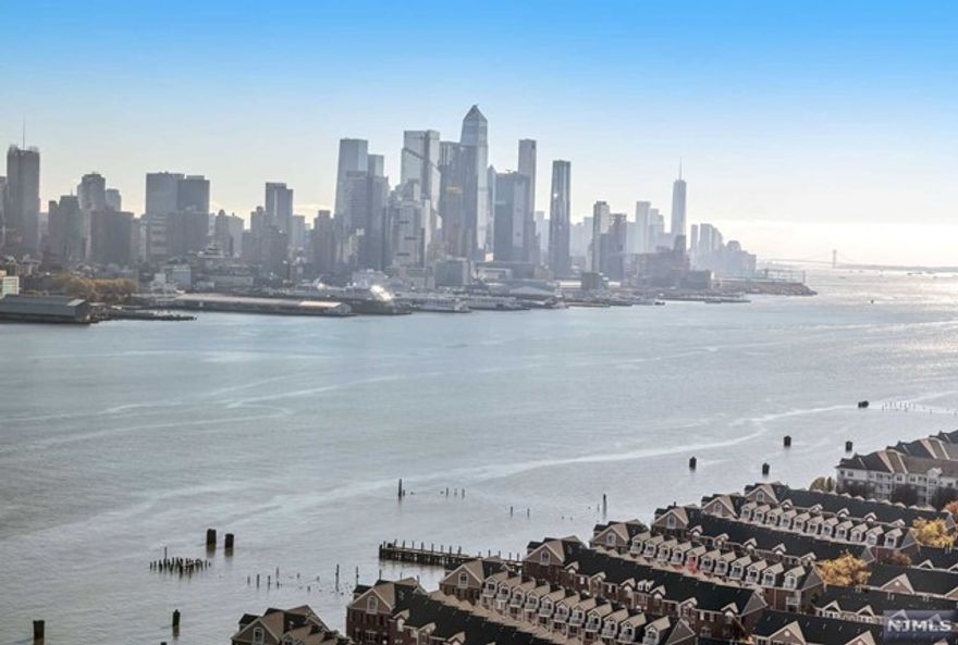 Sunny & Bright 1bd condo on a high floor with magnificent NYC and Hudson river views from the large living room and the oversized bedroom. Renovated kitchen, stainless steel appliances & hardwood floors. Gym & Utilities included. Less than 20m away from NYC by bus and 8 minutes by Ferry. Tenant occupied, 24 hours notice a must! Showings on Tuesdays (5-7pm) & Saturdays(11am-1pm). Good credit score. 1 month's rent broker fee. Landlord will pay moving fees. Text listing agent @ 201 321 3939.