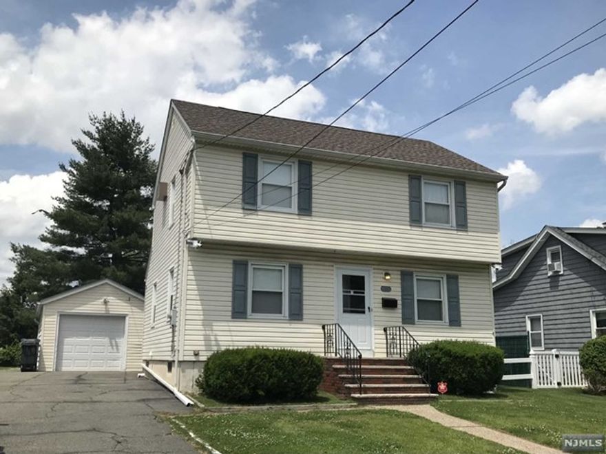 Super Rental! Full Colonial Home on a Wonderful Tree-Lined Street! First Level features Bright Living Room Entrance, Formal Dining Room, Bedroom, Full Bath & Kitchen w/new flooring, new Dishwasher & Refrigerator. Second Floor boasts Large Master Bedroom (14x15'9") w/Full Master Bath & Walk-In Closet! Also, 2nd Large Bedroom (11x13) w/Dbl Closet! Basement features Finished Family Room (24x10) and the Unfinished Side of Basement offers Laundry Washer/Dryer INCLUDED! Storage Space & Utilities. This 52x121 Property offers Terrific Backyard & Over-sized Garage Finished! All New Hardwood Flooring throughout the Home! Wall A/C, BB Heat, Long Driveway! Landlord takes care of landscaping & water. Tenant responsible for snow removal, paying utilities & obtaining rental insurance. No Pets, No Smoking. Tenant pays 1.5 Month Security Deposit & 1 Month Realtor fee. Easy commute to NYC. Broadway train station is nearby which goes to midtown Manhattan Penn Station & Hoboken! Don't Miss This one!