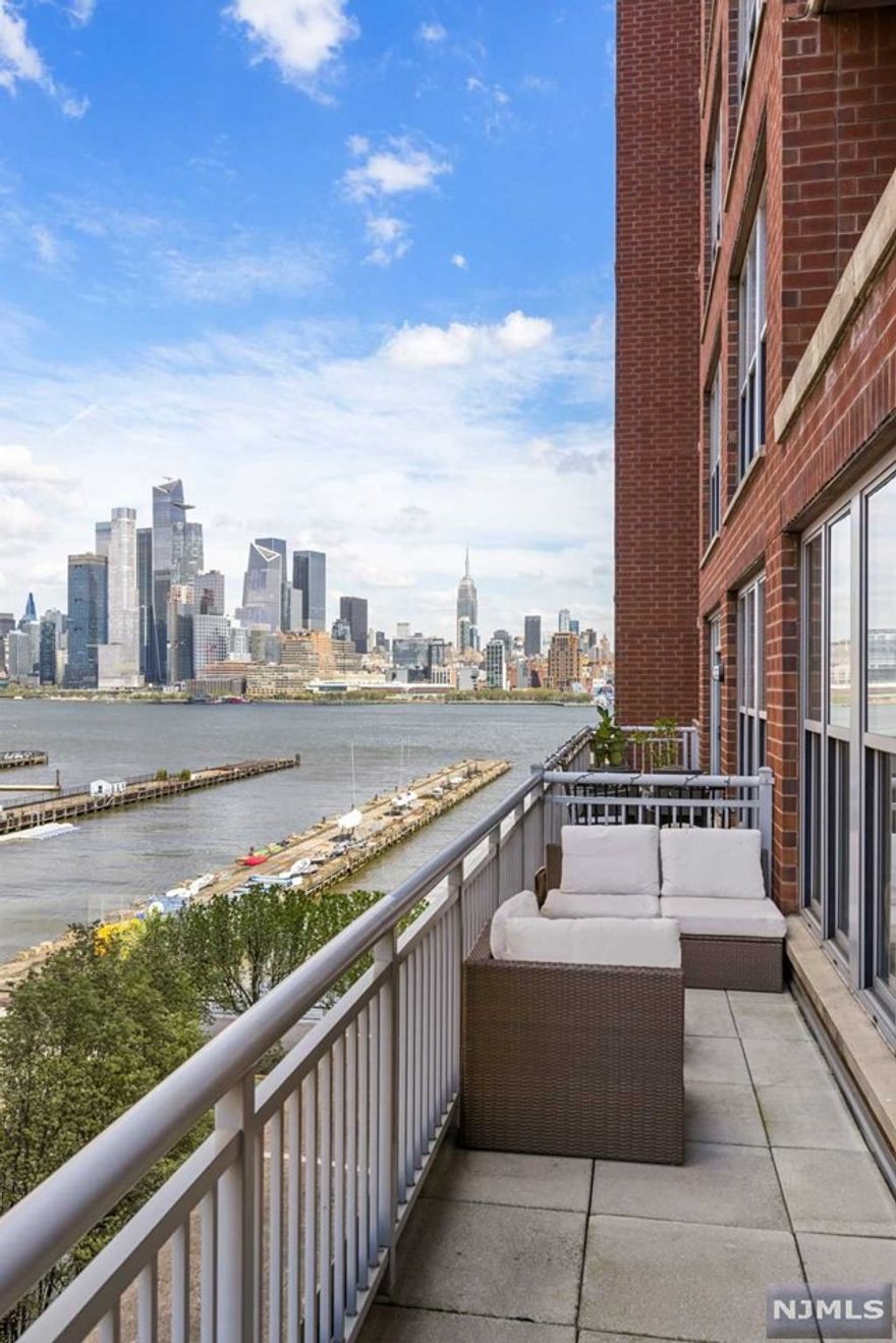 Welcome to this newly renovated 1811 sqft 3 bd+den home with a large floor plan. Beautiful upgrades include new quartz countertop with single bowl kitchen sink and integrated filtering system, modern flooring, custom wall paneling and window treatments, designer wallpaper, one piece toilet, and new appliances. Also includes Hunter Douglas blinds, RH chandelier, beautiful built ins, and updated hardware. Hardwood floors carry throughout the home. The new oversized Hunter Douglas windows in the bedroom and floor to ceiling glass sliding doors lead to spacious balcony with NYC & Hudson River views. Kitchen has stainless steel appliances, quartz countertops and custom cabinets. Large master bedroom with glass sliding doors connected to the balcony. The luxury community of Maxwell Place offers 24/7 concierge service, theater room, yoga room, gyms, outdoor pools, jacuzzi, newly renovated community rooms, shops on premises and shuttle service to and from the PATH.