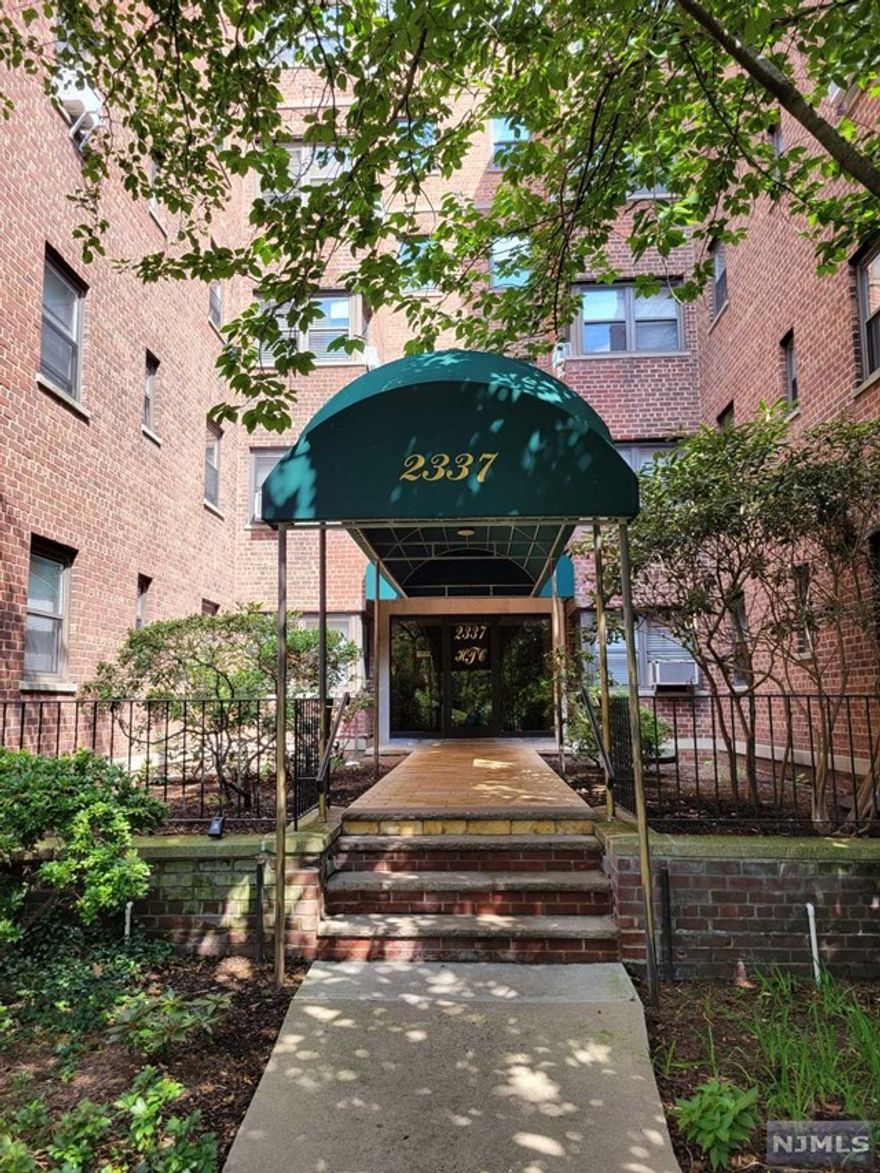 Nice, updated Studio apt in the Hudson Terrace apts with one parking space included. Hardwood floors. Newer Appliances. Great Location with close proximity to NJ Buses, Palisades Parkway, and schools. Heat, HW and one reserved parking space included. Credit Check, Income Verification with Board Approval necessary. Tenant responsible for a $300.00 Nonrefundable application fee and a $250.00 Move-in/Move-out Fee which is refundable if no damage is done. Park and Tennis courts behind building.