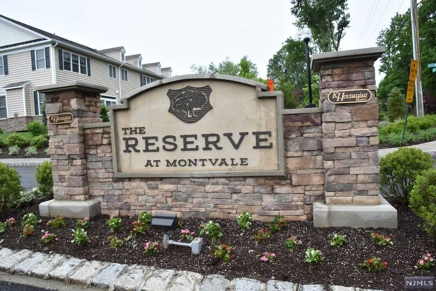 Gorgeous END UNIT TOWNHOUSE in the RESERVE AT MONTVALE, an enclave of only 80 units. The window views and patio overlook the serene expansive lawn and woods. Gleaming hardwood floors in foyer, living room, dining room and kitchen. Full bath on the main floor. Light and bright - open floor plan concept. Primary bedroom with full bath, additional bedroom and full bath plus laundry occupy the second floor. Attached garage leading from the kitchen and mud room. Tenant is responsible for first $150 of each repair. No smoking in the unit or on the property. Minutes away from excellent shopping, restaurants and major roadways. A small pet may be considered. A must see.