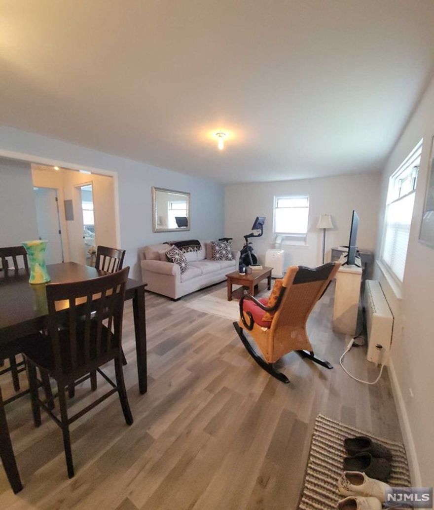 Bright immaculate first floor 1BR Condo in a quiet residential neighborhood, with ample parking and close to everything. Features updated bath, SS appliances & newer flooring. Low maintenance includes heat, water and 2 off-street parking spaces. Garages are available for $75 monthly fee but may have a waiting list. Minutes from Hackensack Med Center, NJ transit, shopping mall, major highways. NYC bus on the corner. Small pets welcomed. Laundry on site. Waiting for you to move right in.