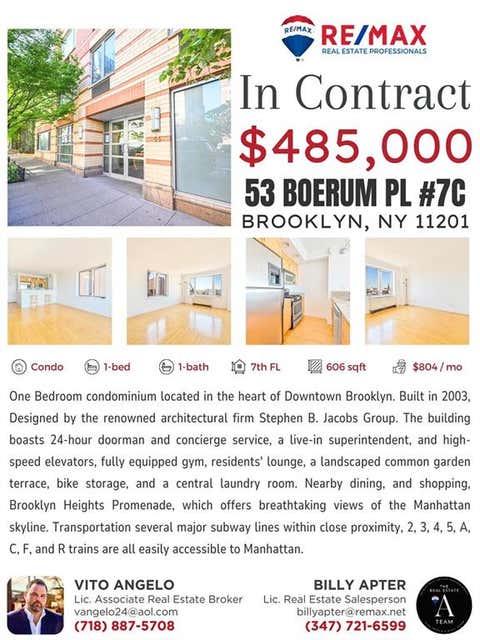 Apartment For Sale - 53 Boerum Place #7C<br/> Brooklyn, NY 11201