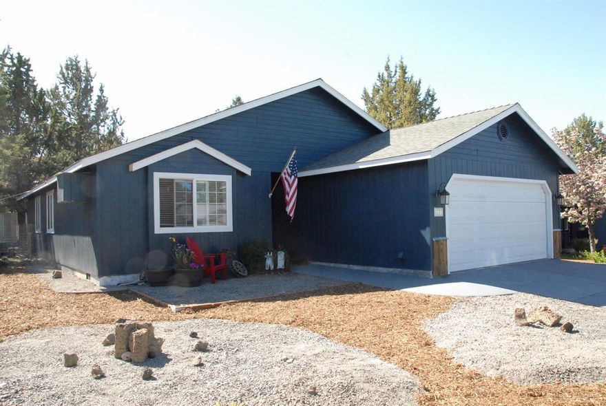 This home is clean and well maintained. The kitchen has been remodeled and recent updates include new flooring in kitchen, dining room and living room. This 1108 sq ft home seems much larger with vaulted ceilings. Your living space is extended when you step out onto 2 large decks, one of which is covered. Perfect for entertaining! The outdoor space has a fire pit area, some unique yard art, a fully fenced in back yard with desert theme plantings and a separate dog run. Listing agent has ownership interest.