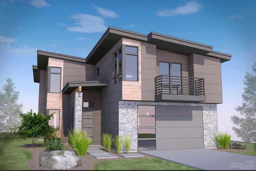 Nestled in the West Hills of Bend you'll find a quality constructed NW Contemporary designed home built by Evolve Building and Development. This new home is built around an enormous Ponderosa Pine Tree so special and impressive we named the tree Earl. The design of this thoughtful and versatile floor plan features modern luxuries with a blend of warm interior NW finishes. The main living area of the home features two story glass windows providing natural light and views of the mature and established landscape including Earl who comfortably resides in the backyard. The industrial roll up doors in both the kitchen and great room is a modern touch connecting the indoor living space to the multiple outdoor covered patio areas. Discover this exceptional westside location near several parks, restaurants, schools and just minutes to downtown Bend. Still Opportunity for a buyer to make some interior selections for a limited time. Photos are of a similar home built in the neighborhood.