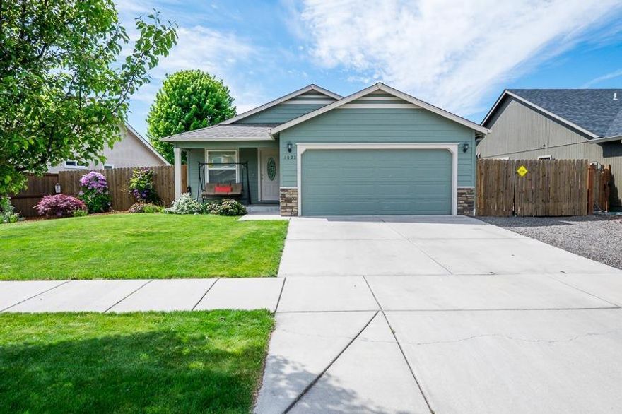 Lovely 2012 built home in the Candlewood Subdivision. This one owner home has been well cared for. Approx. 1400 sq. ft. with 3 bedroom and 2 full baths. Hot water heater and a Hot Springs Spa have been added to the property. The home features laminate hardwood flooring, vaulted ceiling in the living room and granite countertops in kitchen and bathrooms. Master bedroom has a walk in shower and closet. The backyard offers privacy and serenity with a covered patio and mature landscaping. Room for a small RV or trailer possibly on the side of the house. Neighborhood park maintained with an HOA fee of $75/annually. Call listing agent for more details and schedule a showing.