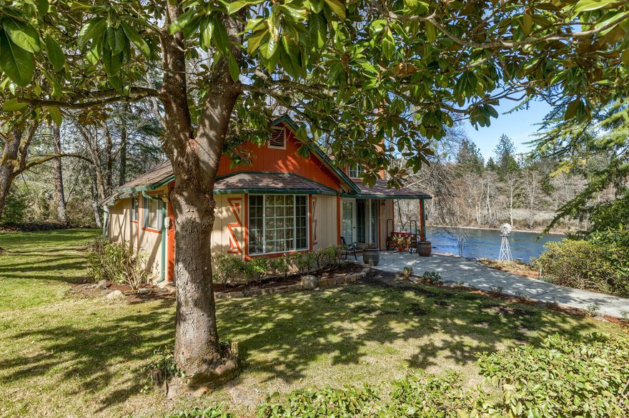 Over 250-ft of Rogue River frontage! Cozy 2-bedroom, 1.5-bathroom, 1,154-sq. ft. home with woodstove. Detached 2-car garage. Detached guest house. Located on Meadow Lane – a very desirable location on the Upper Rogue. Great salmon and steelhead water. Perfect summer steelhead water for fly fishing, river irrigation, legal guest house (ADU rents for $600/month currently). Broker owned.