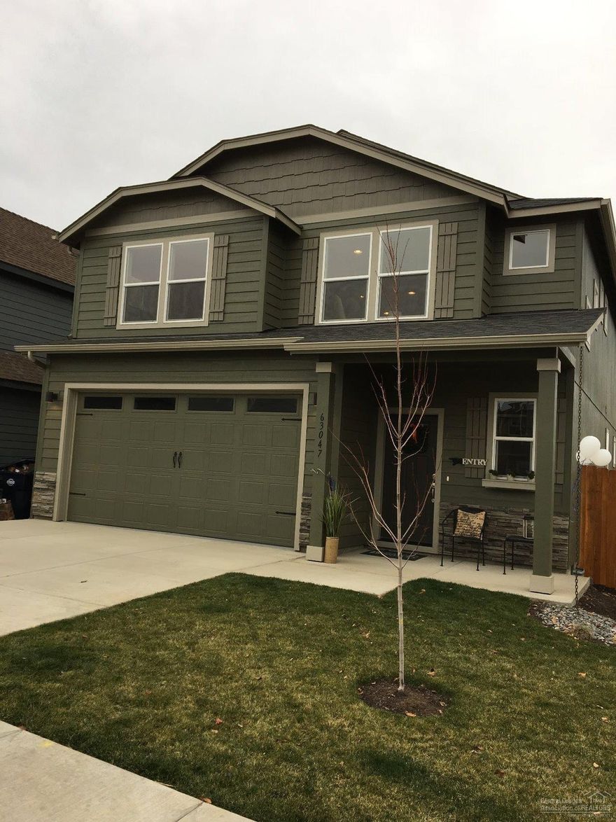 New construction. MOVE IN NOW! in Pettigrew Place by Hayden Homes located in SE Bend. Hospital and Costco are nearby. Talent floorplan with open concept kitchen, living, dining area with breakfast bar and gas fireplace. Den can be a bedroom. Quartz kitchen counters, dual zone heating, SS gas appliances, covered patio, fireplace, built-in desk, 4' garage extension, 8' tall garage door, full lap siding, fence and more. Virtual tour attached. Price includes free SS refrigerator if in contract by 3/31.