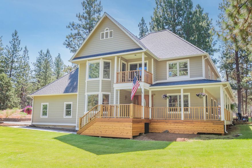 This beautiful home has just been completely remodeled with quality materials and workmanship throughout. Located on a large lot in a quiet, ''terrific'' neighborhood shared by lots of wildlife, this property is move in ready. All new including heating and cooling system, new flooring, kitchen cabinets, countertops and Jenn-Air appliances, plumbing and electrical fixtures, bathrooms and interior paint. The primary bedroom has a huge walk-in closet. The lot is gently sloping and, at 1.7 acres, has plenty of room for your new shop. It's landscaped and has a sprinkler system.