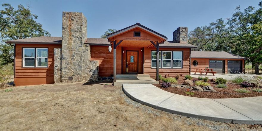 This property is as good as it gets. Bring your animals and enjoy all this property has to offer. The home sits perfectly on a knoll and has the most amazing views of the surrounding mountains, upper table rock and sunsets. Recently updated single level home with 3 bedrooms and 3 full baths plus an office and room for a bath. One of the bedroom/bath has it's own entrance and could be used for a mother in law set up or Air bnb. The roof is approx. 5 years old, vinyl windows, updated flooring, paint, appliances, interior doors, and granite in the kitchen. New driveway , patio, walk way and landscaping. Rolling pastures that are fenced and cross fenced with irrigation from EP irrigation and Hog creek. A large covered riding arena with 6 stalls, tack room and wash area with covered area for parking the horse trailer or RV. Location is a very desirable stretch of Agate with easy access to Medford.