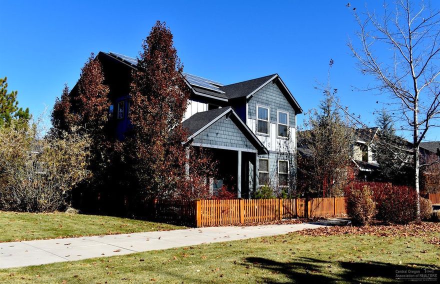 Don't miss out on this large craftsman in the Gardenside community of Bend! You'll enjoy the extra space of a corner lot that sits directly across from Gardenside park and surrounded by beautifully maintained community space. The home itself is one of the few in the neighborhood featuring rooftop solar panels allowing you to take advantage of low-cost green energy. Inside you'll enjoy lots of living space, a downstairs master, and tons of natural light. This opportunity won't last long!