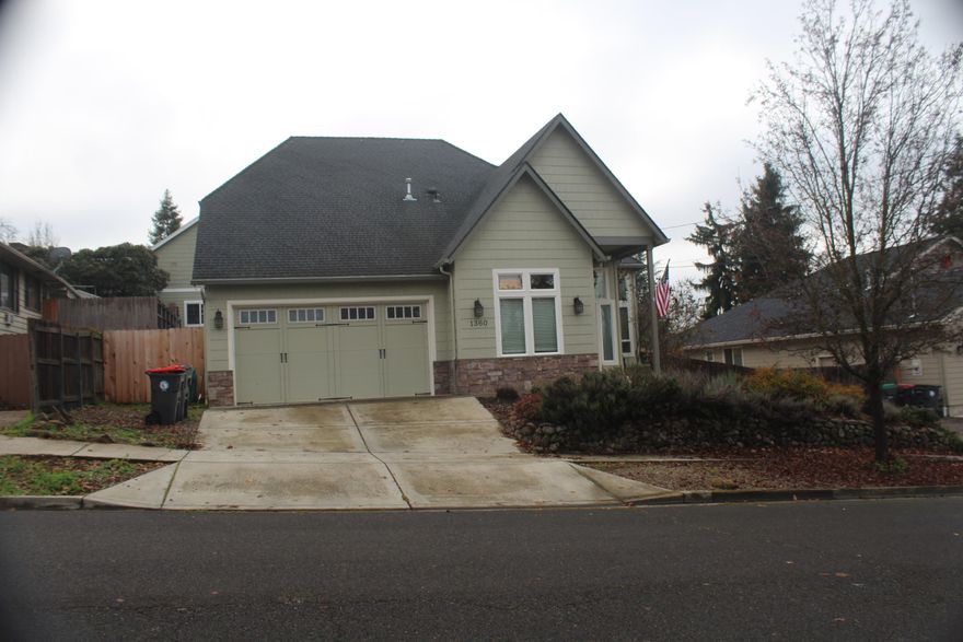 Nicely sized home with an open floor plan that offers 2099 sqft.   Primary bedroom is downstairs with nice on suite bathroom.  Office space or possible additional bedroom downstairs as well. 2 additional bedrooms and bathroom upstairs. Nice big laundry room, with an extra half bath downstairs for guests.  Updated Kitchen with a pantry and a nice big island open to dining room and living room. Vaulted ceiling through out and a gas fire place in main living area.   Low maintenance yard that is completely fenced for pets and kids, with nice covered back porch. Front yard has inground sprinklers for easy maintenance.  Nice two car garage with area for storage.