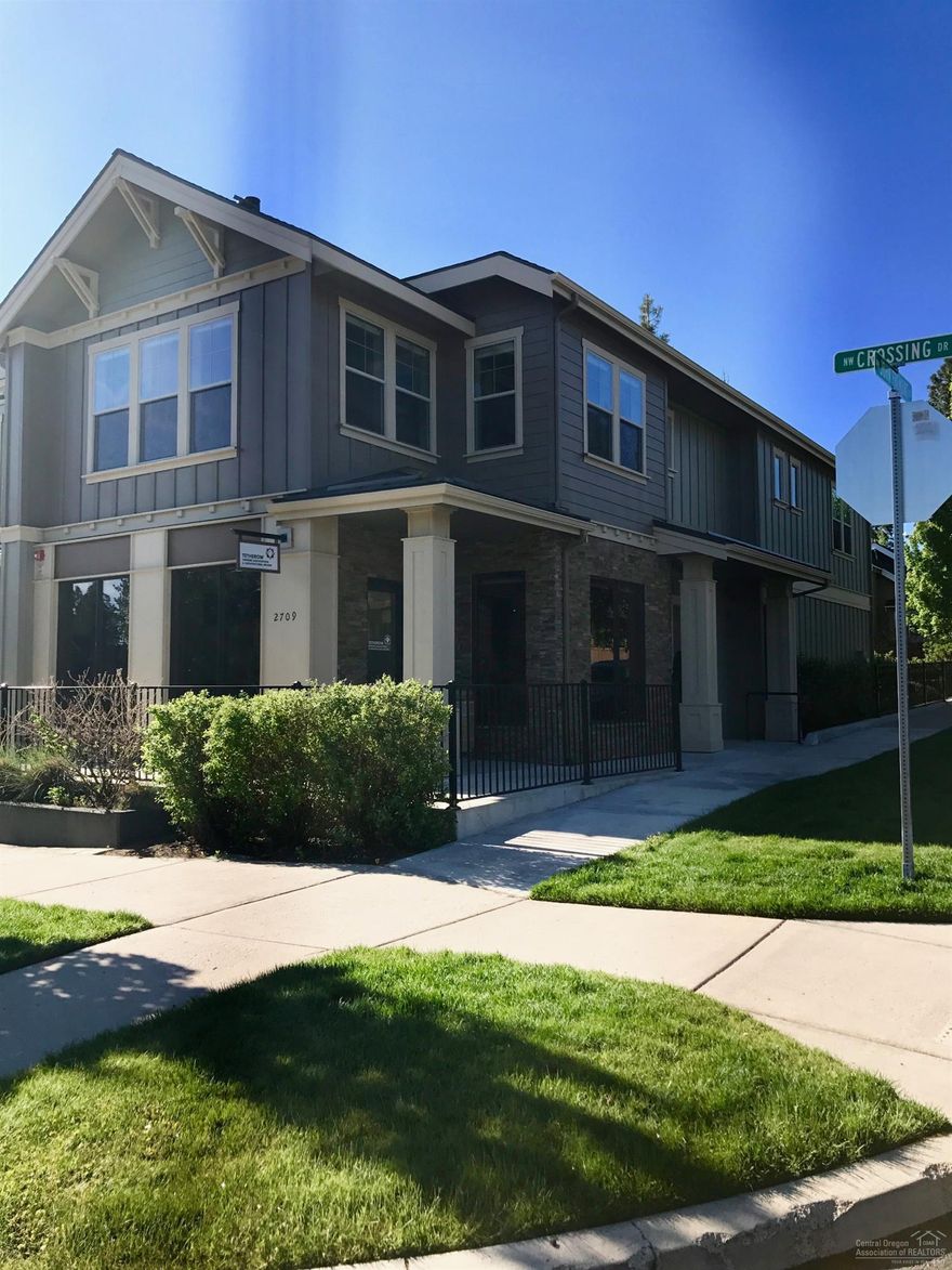 Beautiful corner office space in NW Crossing, 1 block from Sparrow Bakery, Portello Wine Bar and Sunny Yoga Kitchen. Light & bright with 2 private offices, reception area, small kitchen and private bath, all on the ground floor. All utilities and maintenance included in monthly fee except tenant pays for phone, internet and en-suite janitorial service.