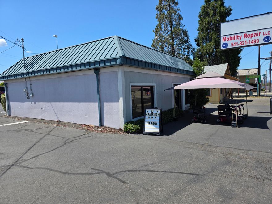 Turn key business and realestate with training / coach. Enjoy the fruits of the fast growing and stable Power Chair / electric wheel chair sales and repair business.  Great location in Medford between Riverside and Central Ave. 2 lots-one with the 1400 sq ft building and one for parking of 6-7 spaces. Zoned C-R. Business includes building, property, customer base, all office equipment and desks plus training! Seller is wanting/willing to take on a Buyer Partner for a 9900 day period of time and consulting while the Buyer is setting up business and learning the ropes.
Listing is associated with MLS #220206283