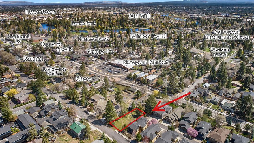 Prime Westside Lot in the heart of it all.   One of the last infill lots in this highly desirable neighborhood.   Close proximity to Bend's best amenities including grocery stores, cafes, restaurants and schools.  Approx.  50'x150' with amazing southern exposure.   Potential 2nd story mountain views.  No HOAs.