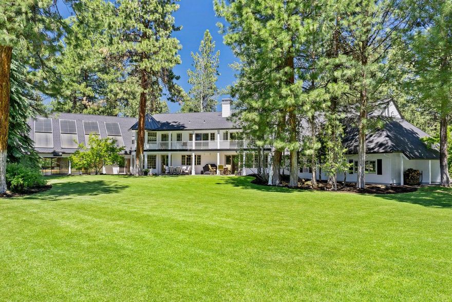 This private & pristine, 10-acre Scandinavian Farmhouse Estate located 1 mile from Sisters.  Tastefully updated with high quality finishes & attention to detail. It includes a gourmet chef's kitchen, Viking & SubZero appliances, equine facilities, indoor pool w/ lap lane, Finlandia sauna, home gym, 2023 Master Spa Phelps Legend Spa, 4 en-suite bedrooms, bonus rooms, guest quarters w/ kitchenette, perfect for multi-generational living. Game room, elevator, 4-car garage, pottery/arts & crafts room. This wonderfully serene property is fully fenced & cross-fenced w/ a long, gated, stately driveway, 6 stall barn w/ attached paddocks, heated washroom, tack room, office, ¾ bath, kitchenette & attic space for possible barndominium,  arena & round pen with footings, 3 large pastures & equipment garage, enclosed garden area w/ chicken coops. 4.88 acres of underground, automated irrigation, 2 wells, 2 septic systems, rear 5 acres w/ barn & equine facilities could possibly be partitioned off.