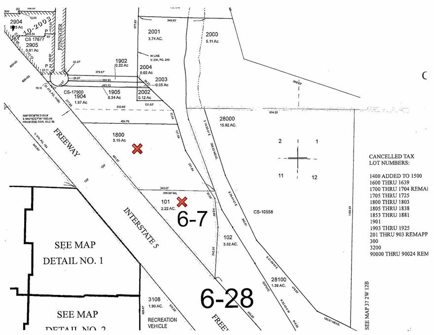 High exposure commercial site at SE quadrant on Central Point Interchange. Owners will consider sale at $15/sf, land lease for qualified tenant or build to suit. Owners reserve the right to approve tenant and use. Will consider division of the property. Brokers are part owners.