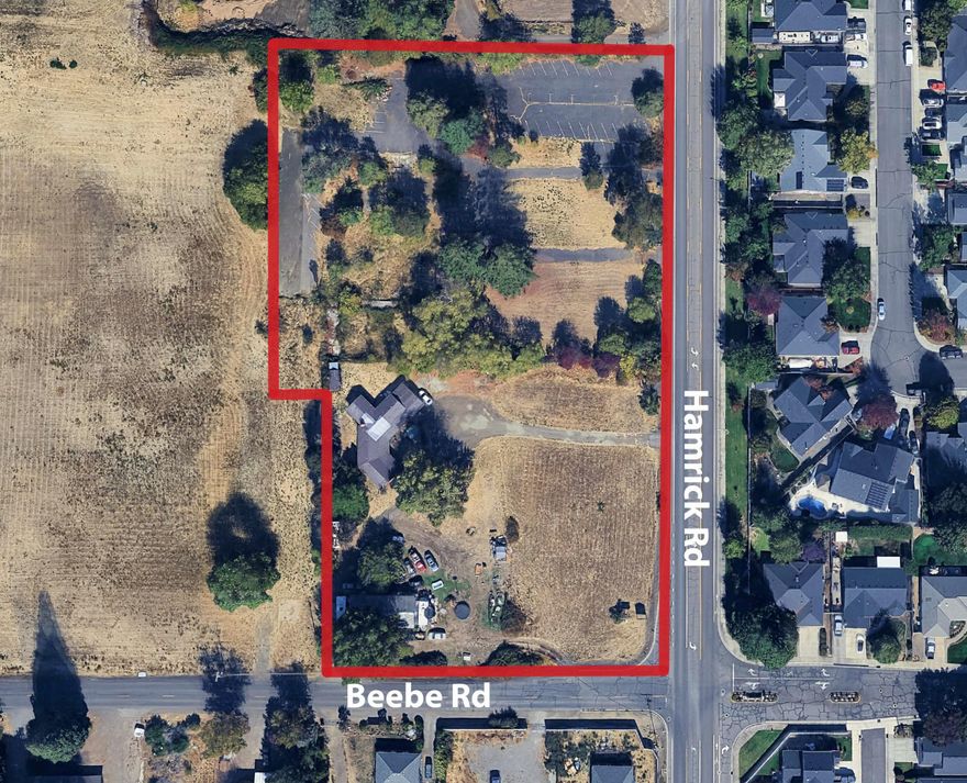 East Central Point development opportunity on this approx. combined 4.10 acres at the corner of Hamrick Road and Beebe Road in Central Point. The property is zoned ETOD MMR & LRM which allow for variety of residential development configurations. There are currently two leased single-family homes on the property. Buyer to do a Due Diligence regarding condition of property, permitted uses, costs to develop, etc.