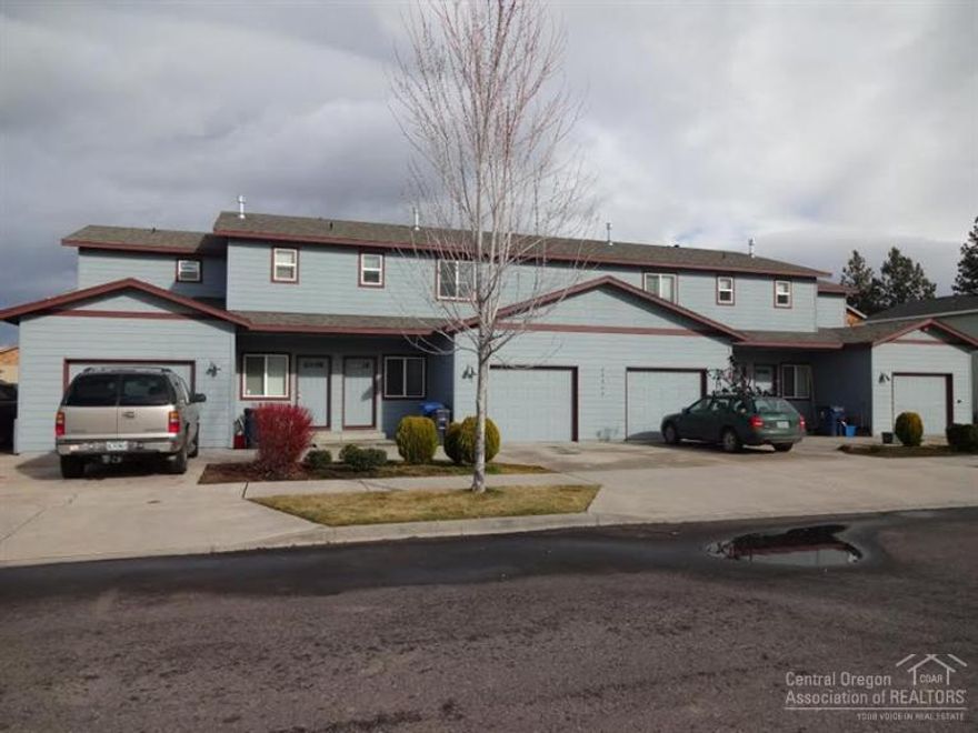 Location plus!! Fantastic 10 bedroom 4-plex located on the Westside close to Old Mill District, Deschutes River and easy access to head up to Mt Bachelor! Two outer units are both 2 bedroom with 2.5 baths, and two inner units are both 3 bedrooms 2.5 baths. Each unit has it's own garage and small back yard space. Gas ranges, tile entry and solid oak cabinets. Washer, dryer and refrigerators included in each unit. New exterior paint, new carpet in unit 2, and all 4 units are in very good condition!