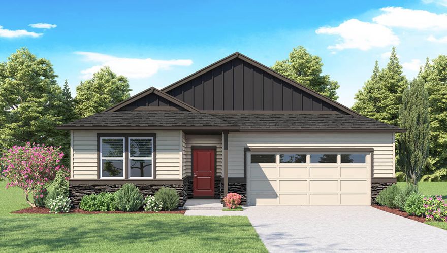 Wilshire Terrance, a new DR Horton community in beautiful Medford! Now special interest rate available on certain new inventory homes with preferred lender plus up to $10K BB in Closing Costs. See flyer and agent for details
Our popular Neuville plan has an open concept layout with kitchen open to living area, 3 bedrooms, 2 baths, 3 car garage on quiet street! Quartz countertops, premium laminate flooring, stainless steel appliances with gas range, large island and pantry! Hi-efficiency furnace, Smart home package and new home warranty, we've got you covered! Renderings and photos are representational of plan, but not actual home. Specs, features, colors and masonry vary.