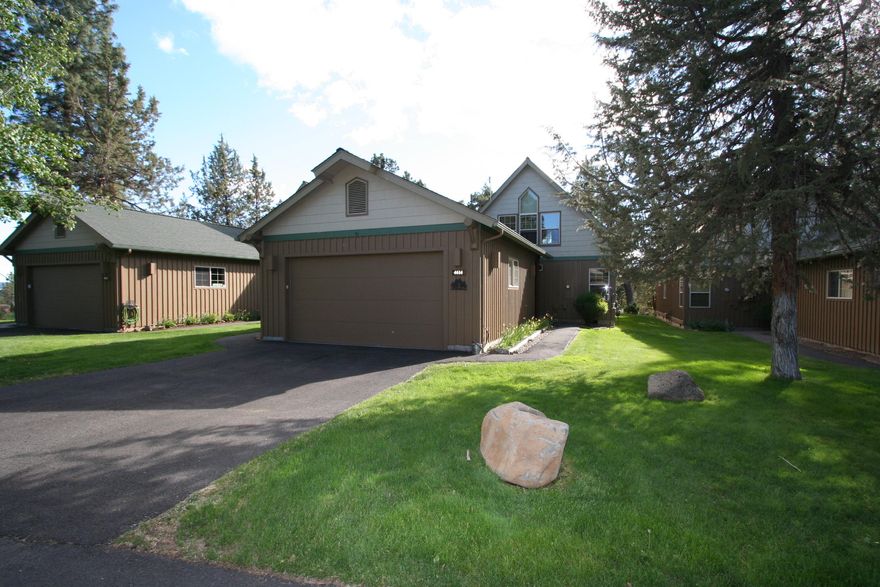 Hard to find 3 bedroom, 2 bath Chalet at the Running Y with a 2 car garage right on the creek. Beautiful wood ceilings in the main part of the home with a stunning river
rock fireplace. Large pantry in the kitchen with stainless steel appliances added in 2019 and additional storage throughout the home. Washer and dryer are also new in
2019. Storage and workbench in the garage. Enjoy miles of biking/hiking trails where nature abounds, and an Arnold Palmer designed golf course (fee required) and natural beauty at every turn. Chalet living is a low maintenance lifestyle - the HOA maintains the exterior painting, snow removal on the street, landscaping, replacement of the roof, and your membership to the fitness center and pool.