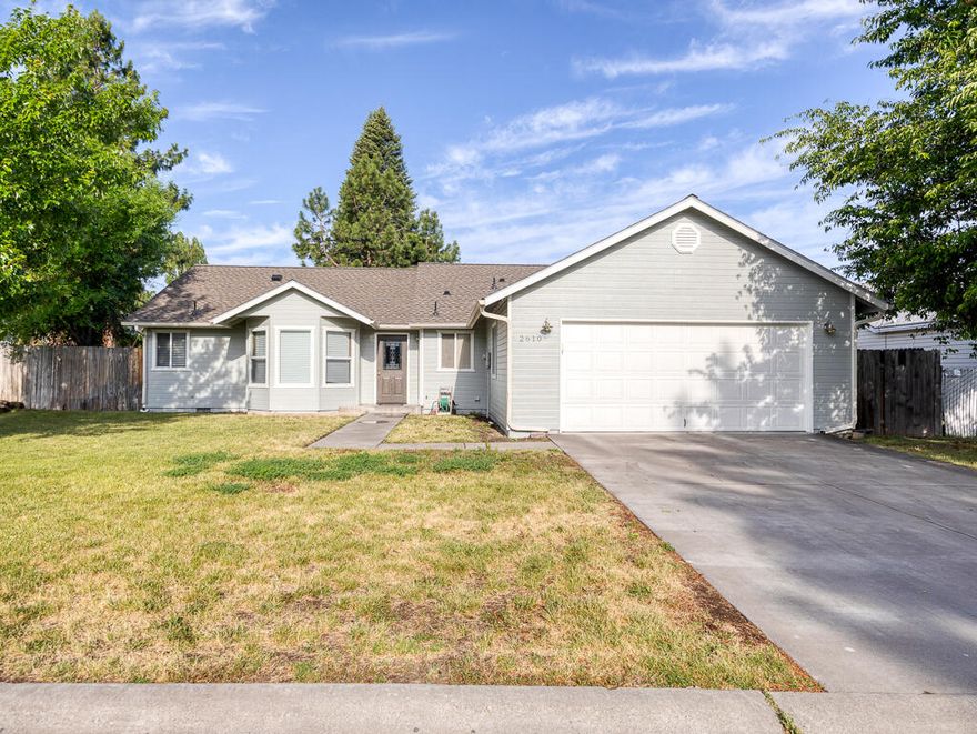Welcome to this beautifully maintained 3-bedroom, 2-bath home nestled in a peaceful neighborhood just minutes from Sky Lakes Hospital and the Oregon Institute of Technology. The exterior has been freshly painted, giving it great curb appeal and a clean, welcoming look.
Step inside to a spacious living area perfect for relaxing or entertaining, and enjoy the open-concept kitchen with plenty of room for cooking and gathering.
Out back, you'll find a generous backyard complete with a covered patio - ideal for summer barbecues, relaxing mornings, or evening get-togethers.

A great location and plenty of space—this home is ready for you to make it your own!