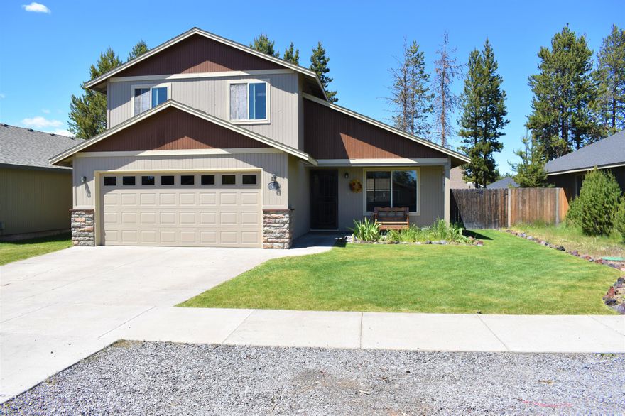 An Amazing Stick Built Home for this price? Well Maintained and Looking for a new homeowner! New Roof in 2016 This 3 Bed 2.5 bath home has 1379 sq feet of living space! Cute open kitchen/living room,laundry and half bath is located downstairs. 3 full bedrooms and 2 full baths upstairs. Lives a lot larger than you would think!  The kitchen is located right off patio for easy access to the back yard. Beautifully Landscaped and Fenced. Great for entertaining or just enjoying the space. Owner has raised beds for growing your favorite vegetables!  This home is located in the Huntington Meadows Development- No HOA fees a real plus! Close to the city of La Pine, shopping, hwy 97 access for your convenience! Really a must see if you are considering living in the city of La Pine!