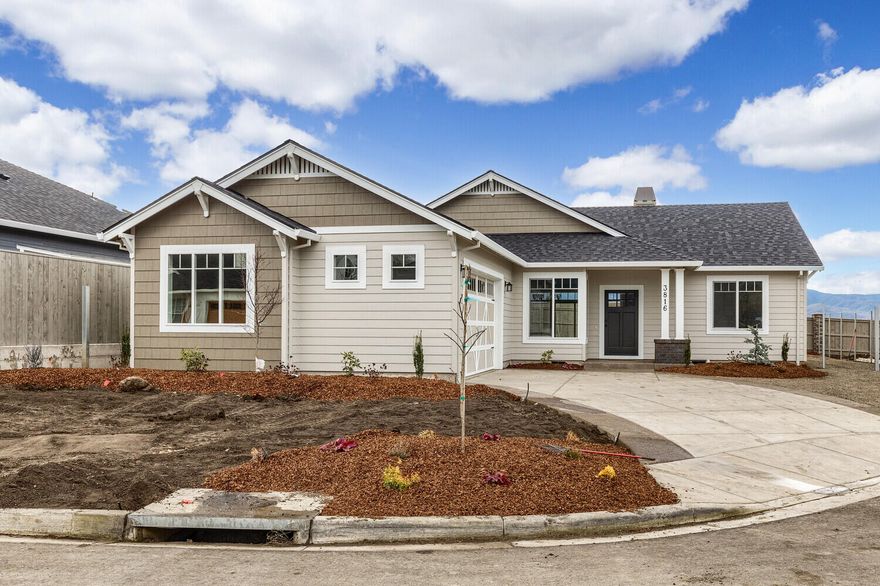 Built in 2023 in a beautiful country setting in Medford area with views of surrounding mountains nearby! An exceptional quality builder that we've grown to love in the valley throughout the years is what you get when you purchase a home built by Pacific Trend Building Company. A stunning craftsman styled home with approximately 1768 sq ft, 3 bedrooms, 2 full baths. Features an open kitchen with beautiful granite counters including high end light fixtures and gorgeous brick fireplace. Custom cabinets are birch and alder with the highest quality in the industry. Luxury hardwood flooring in entry, kitchen, living room and hallways. Bathrooms and laundry include tile flooring. RV parking and professional landscaping in the front and back round out this home. Estimated completion date January 2023. Other lot and home packages available! Listing agent is related to Seller. Pictures are for illustration purposes only.