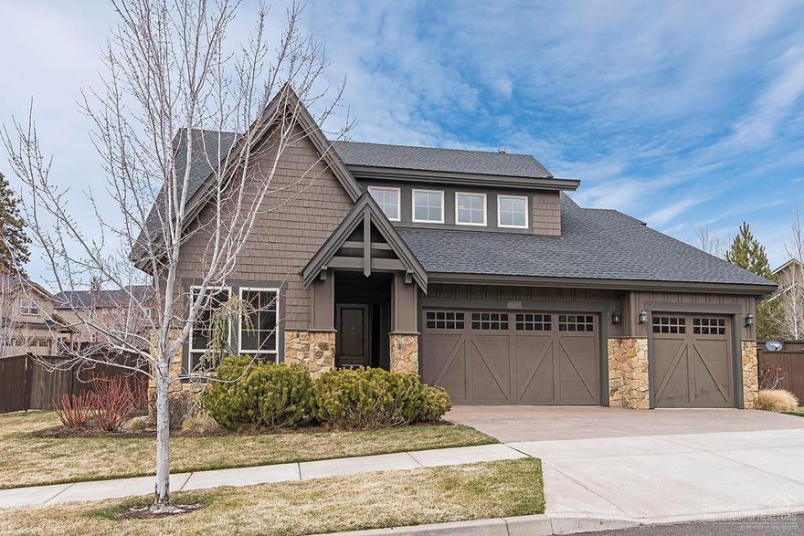 Breathtaking Renaissance Home on a large corner lot in Bend's SW Aspen Rim neighborhood! Home features master on main, 3-car garage w/ storage, hardwood flooring, A/C, slab granite counters, stainless appliances, built-in backyard BBQ & covered patio, and exterior & interior stone accents! Don't miss the main-level home office and upstairs bonus/loft area! Just a block from all the amenities of ''Central Park'', featuring private pool, playground and fireplace w/ seating areas!