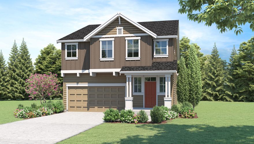 Home is in framing. You can see a further along Rockport on lot 213 (Sold) which is the on the opposite corner on SE Gemstone and SE Colima.
D.R. Horton's Rockport C plan features 4 bedrooms plus bonus up and bedroom (or den) and bathroom with shower on the main.  Plenty of room for everyone!  Stone Creek is a fabulous community conveniently located near schools, parks, shopping and  Hwy 97.  Enjoy nearby park with walking trails and community pool.  $4,000 closing cost incentive with use of Builders Lender.  This home is currently under construction with an estimated May 2021 completion date. Sale Rendering, finishes and features may vary.