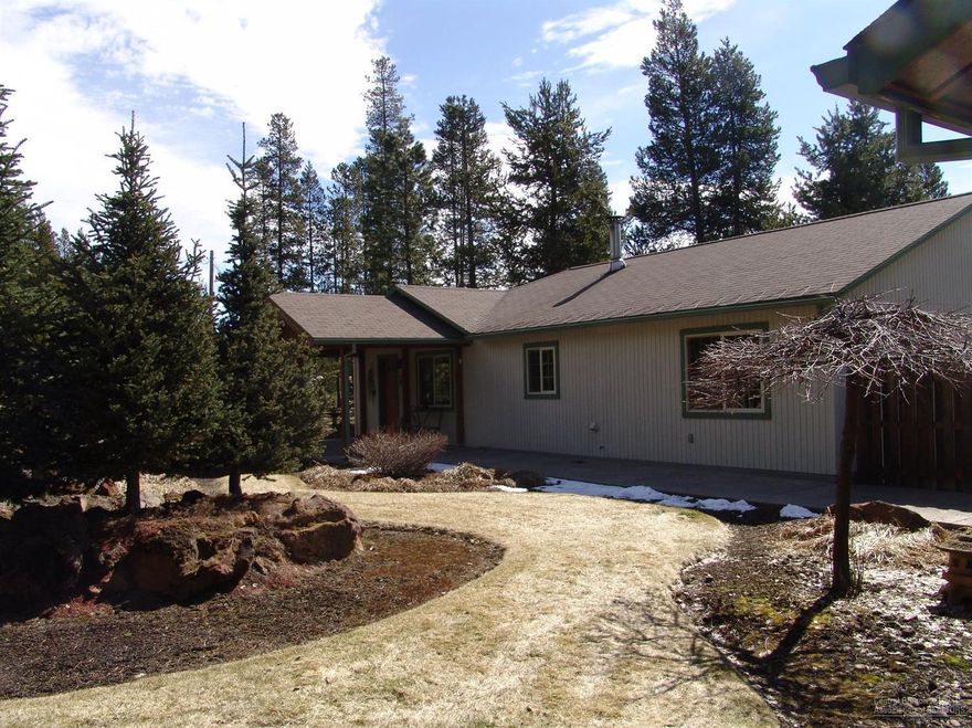 You Will not find another Custom Built home like it!! Very Unique & Tranquil 2 bedroom 1 bath 1344 SF home with an open living concept! Concrete Floors, Custom Interior Trim & Finishes Throughout,Copper Sink in Bath,Stainless Steel Appliances.24x36 Rec Room and Car Port, Also includes a 24x36 work shop and room for all toys! Landscaped and feels like a park setting! Close to La Pine State Rec Park-that has boat ramp. Close Lakes, Rivers & Recreation Galore & Close to a paved road! A MUST SEE