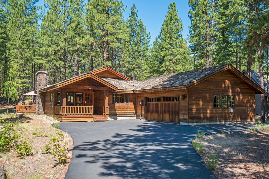 GM66 is located just two cul-de-sacs away from Glaze Meadow Recreation Center! This single-level home shines TLC throughout. Designed for the Black Butter Ranch lifestyle. The home sleeps 10 people. Each of the three bedrooms offer deck access - Plus separation with hallways on both sides of the great room. You access two of the bedrooms and one bathroom from the back hallway. The front hallway leads to a bunk room that sleeps 6 - two bunk beds with three beds each, a bathroom and utility room. The attached 2-car garage has shop area with storage and there is a storage shed. Black Butte Ranch offers 2 championship golf courses, tennis and pickleball courts, disc golf, 6 pools (1 indoor), hot tubs, 2 workout rooms, spa, paddle boarding, kayaking, catch and release fly fishing, and paved bike path. Dining at the new Lodge and Lakeside Bistro with views of the Cascade Mountains and Phalrope Lake. Dining at Robert's Pub with golf course views.